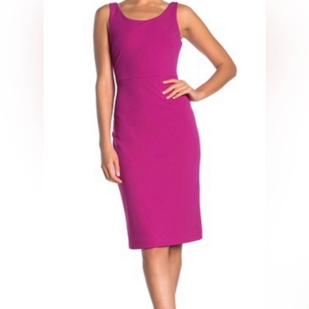 Betray Johnson Fushia Sleeveless MIDI Dress